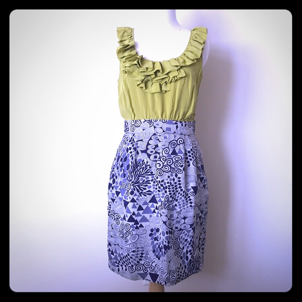 Anthro Maeve Ruffle Dress